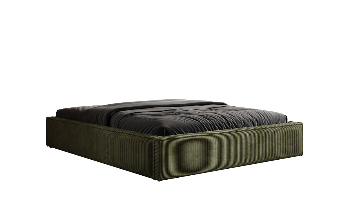 Designer Polsterbett Base mit Stauraum ohne Headboard in Cord