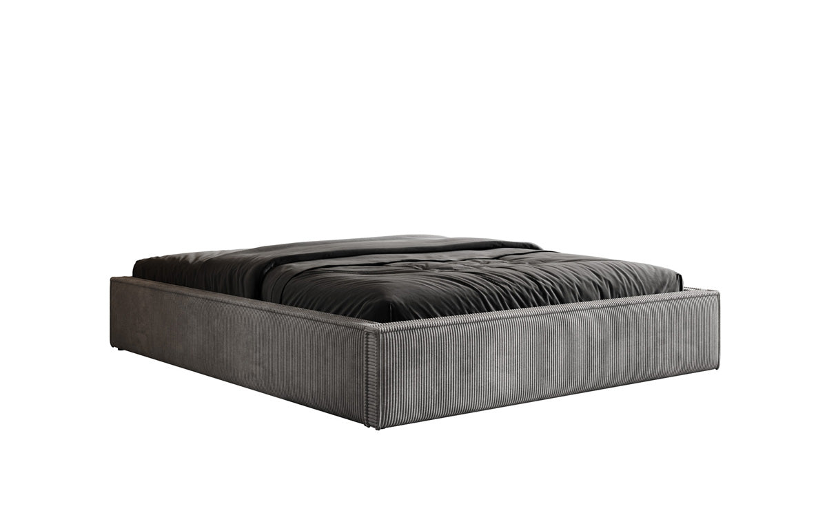 Designer Polsterbett Base mit Stauraum ohne Headboard in Cord