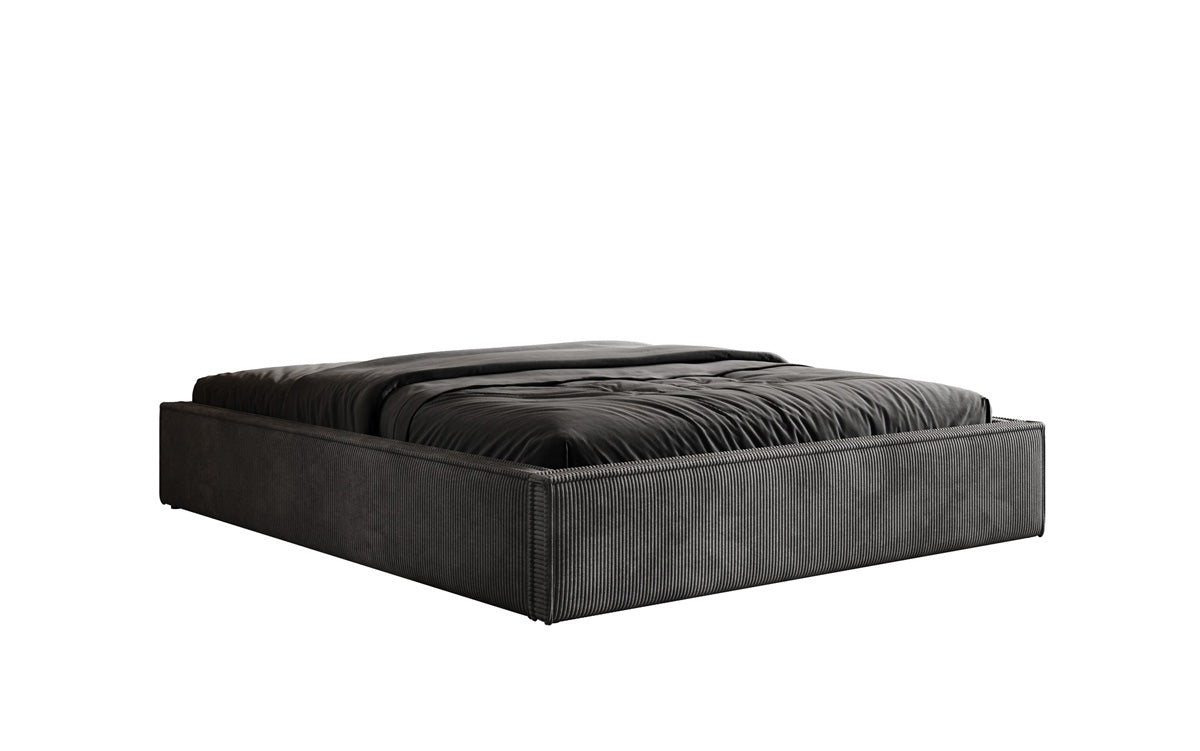 Designer Polsterbett Base mit Stauraum ohne Headboard in Cord