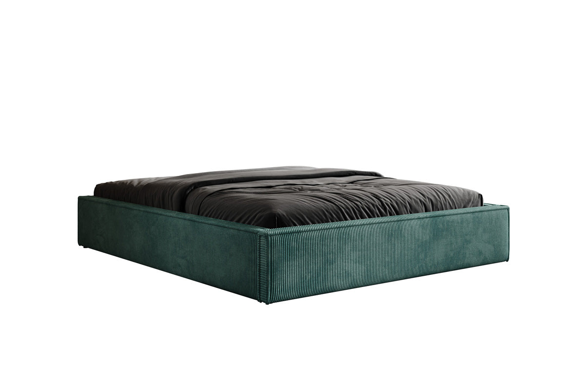 Designer Polsterbett Base mit Stauraum ohne Headboard in Cord