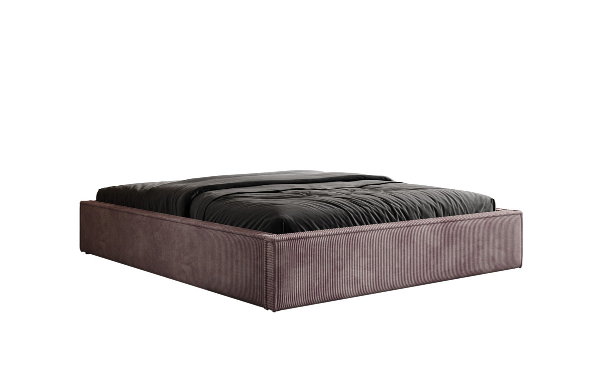 Designer Polsterbett Base mit Stauraum ohne Headboard in Cord
