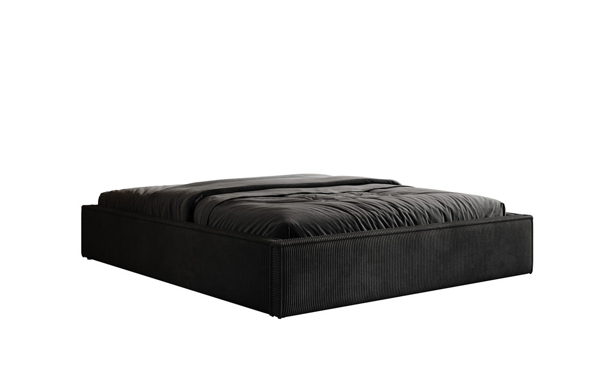 Designer Polsterbett Base mit Stauraum ohne Headboard in Cord