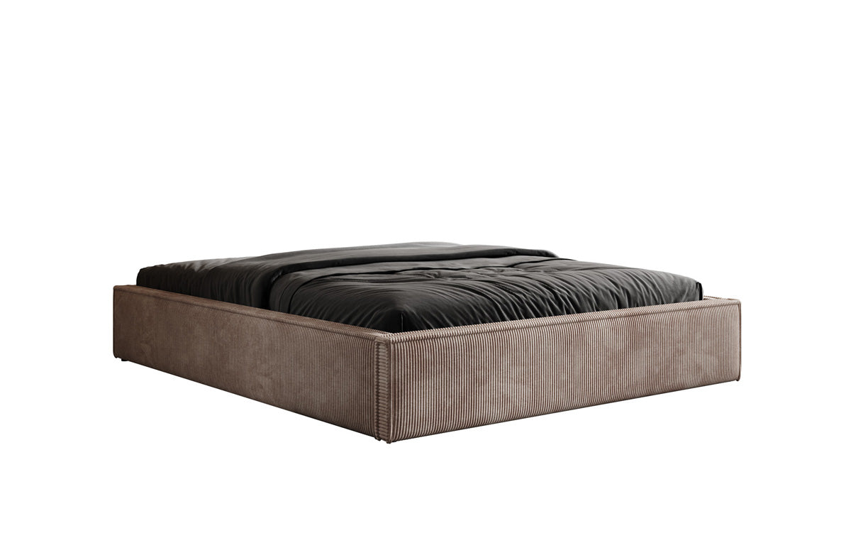 Designer Polsterbett Base mit Stauraum ohne Headboard in Cord