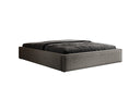 Designer Polsterbett Base mit Stauraum ohne Headboard in Strukturstoff