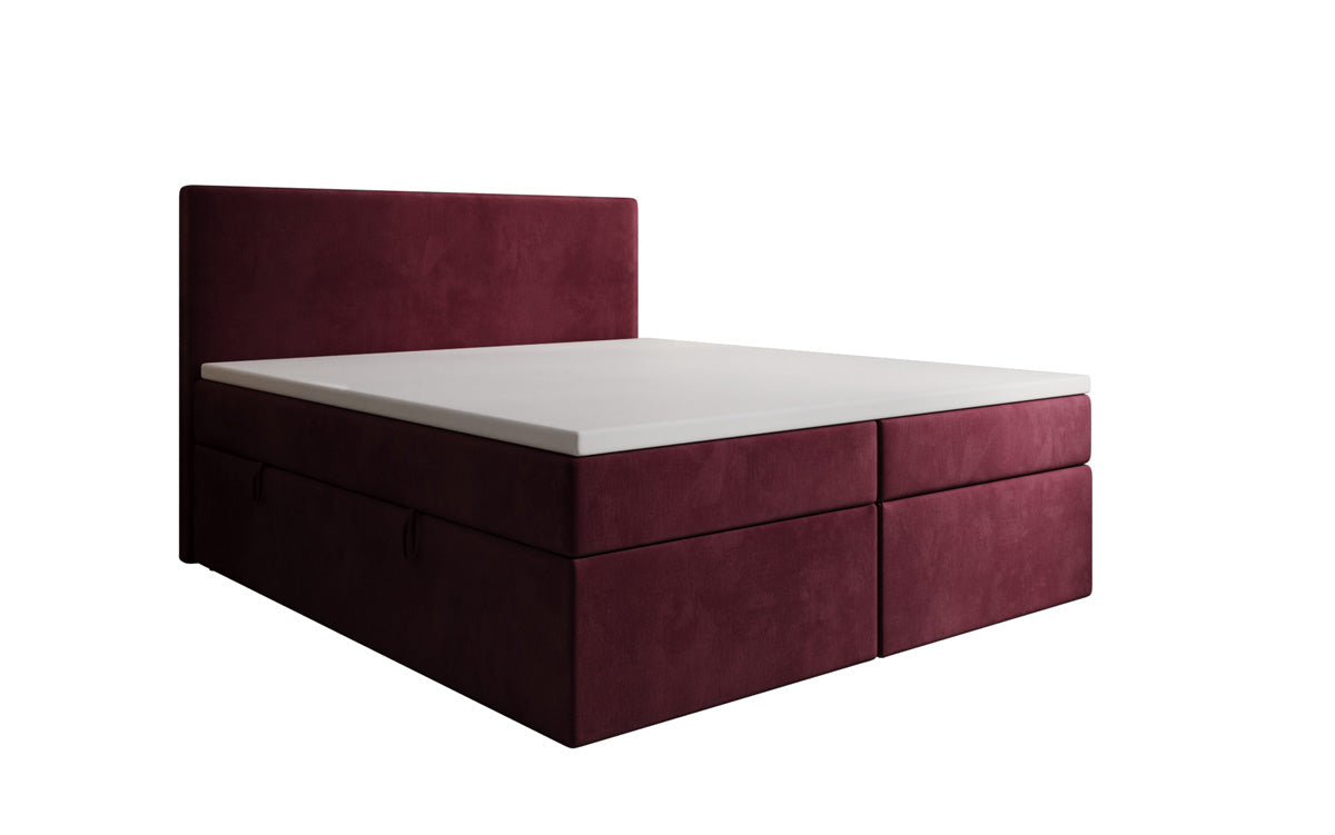 Boxspringbett Kubo mit Stauraum in Samt