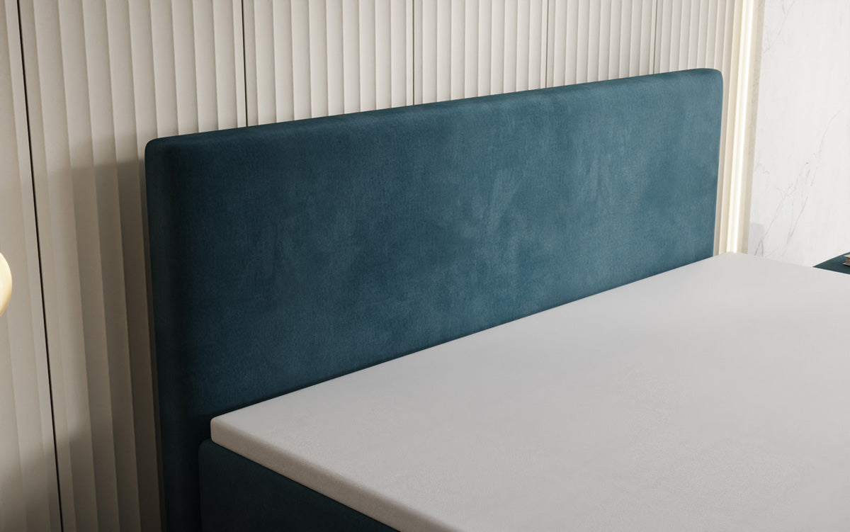 Boxspringbett Kubo King mit Stauraum in Samt