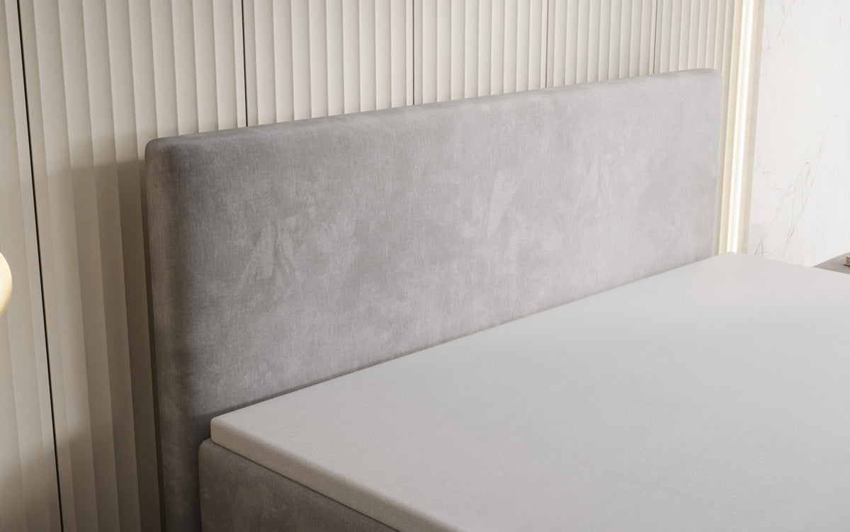 Boxspringbett Kubo King mit Stauraum in Samt