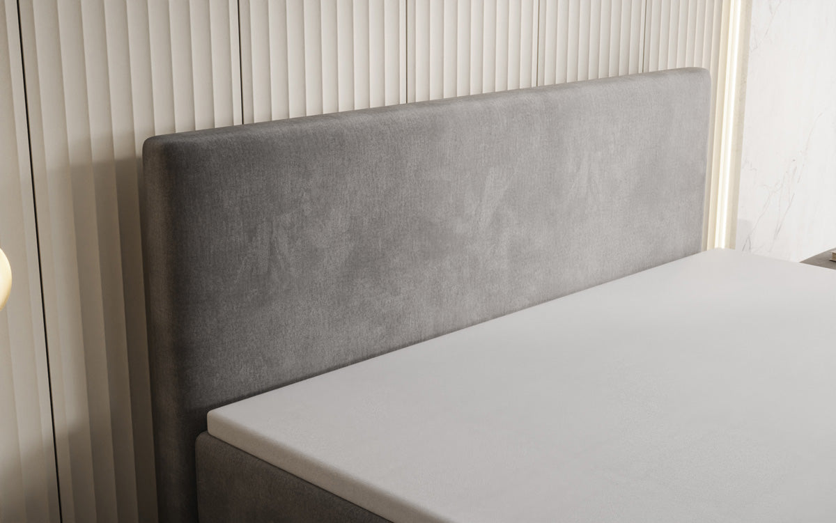 Boxspringbett Kubo King mit Stauraum in Samt