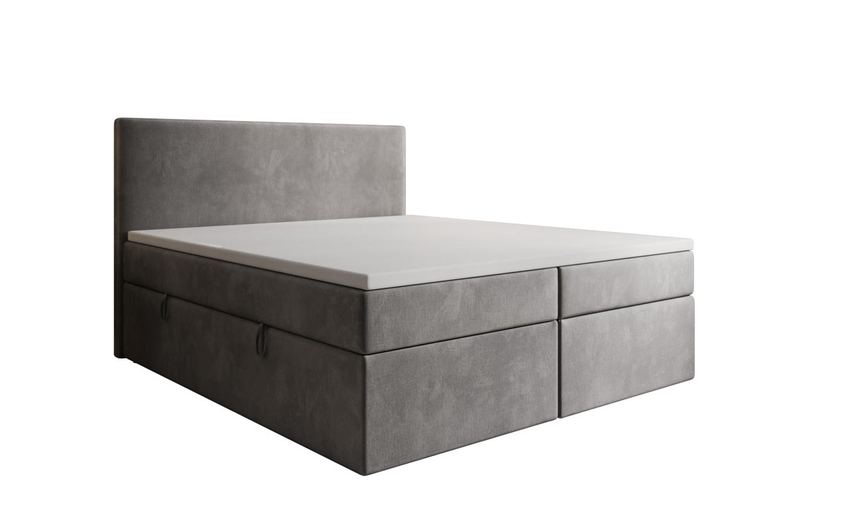 Boxspringbett Kubo mit Stauraum in Samt
