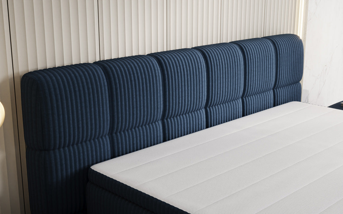 Boxspringbett Bombo in Cord mit Stauraum