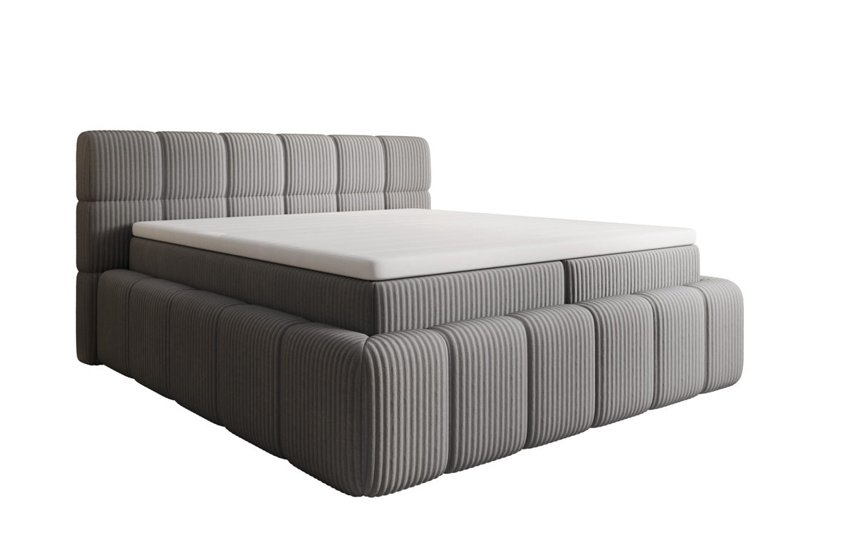 Boxspringbett Bombo in Cord mit Stauraum