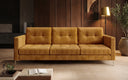 Designer 3 Sitzer Sofa Harvey mit Schlaf- und Klappfunktion in Cord