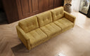 Designer 3 Sitzer Sofa Harvey mit Schlaf- und Klappfunktion in Cord