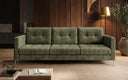 Designer 3 Sitzer Sofa Harvey mit Schlaf- und Klappfunktion in Cord