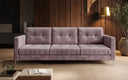 Designer 3 Sitzer Sofa Harvey mit Schlaf- und Klappfunktion in Cord