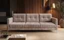 Designer 3 Sitzer Sofa Harvey mit Schlaf- und Klappfunktion in Cord