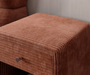 Designer Nachttisch Amy in Cord