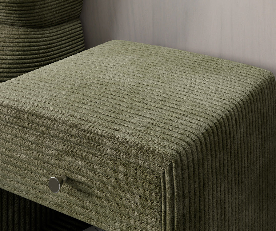 Designer Nachttisch Amy in Cord