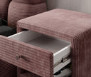 Designer Nachttisch Amy in Cord