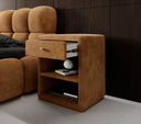 Designer Nachttisch Amy in Cord