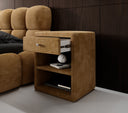 Designer Nachttisch Amy in Cord