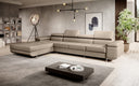 Designer Ecksofa Calvera Maxi mit Schlaf- und Klappfunktion in Kunstleder