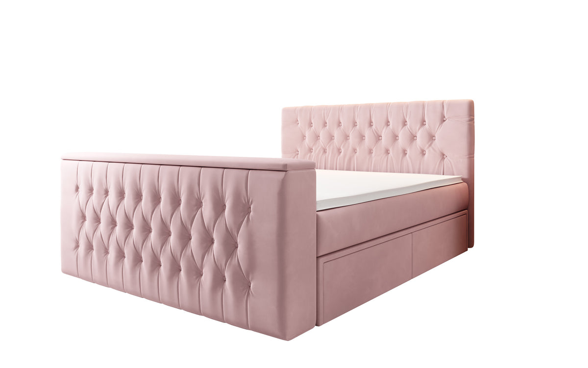 Boxspringbett Vulnero mit TV Lift und Stauraum (2 Schubladen)