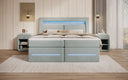 Boxspringbett Minera mit LED, USB und Stauraum