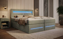 Boxspringbett Minera mit LED, USB und Stauraum