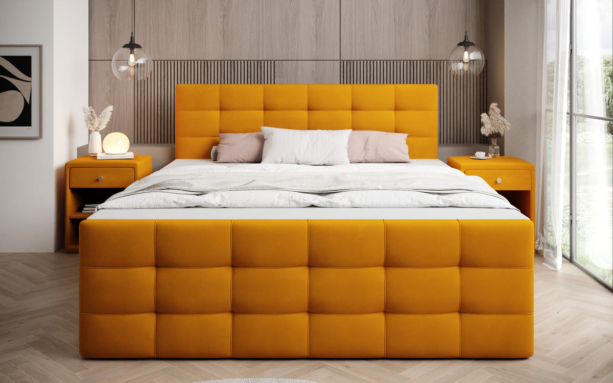 Boxspringbett Luxor Samt mit Stauraum