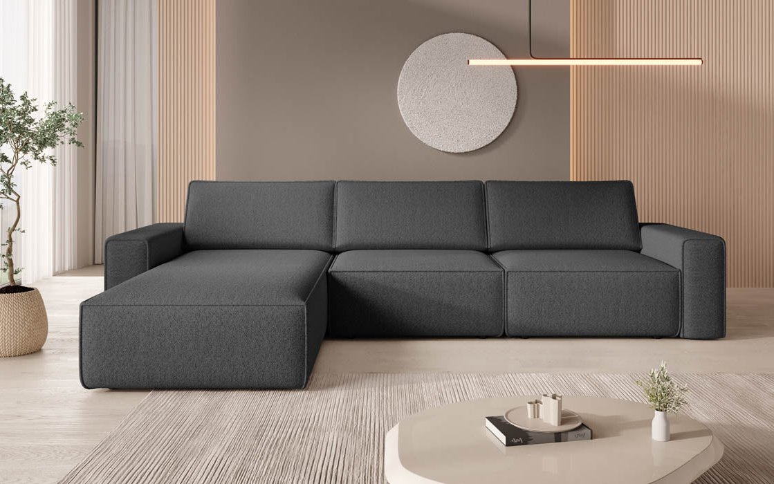 Modulares Ecksofa Yuma I aus Bouclé