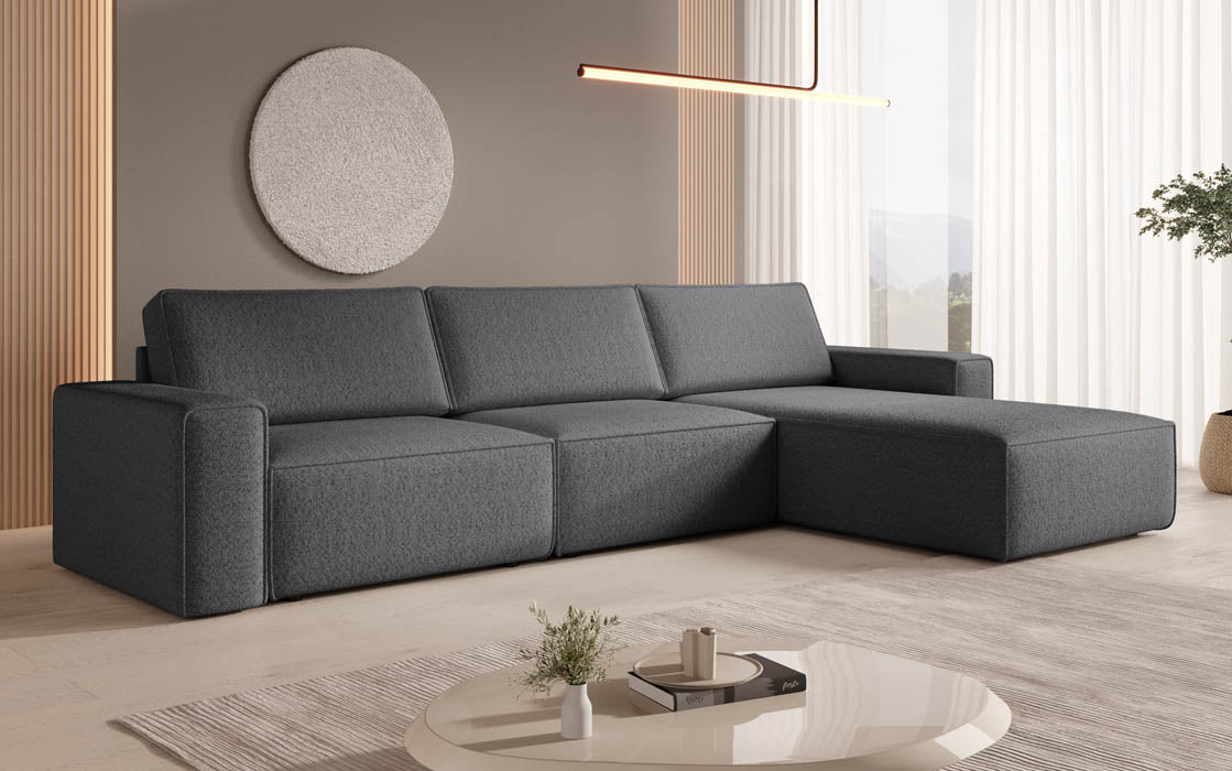 Modulares Ecksofa Yuma I aus Bouclé