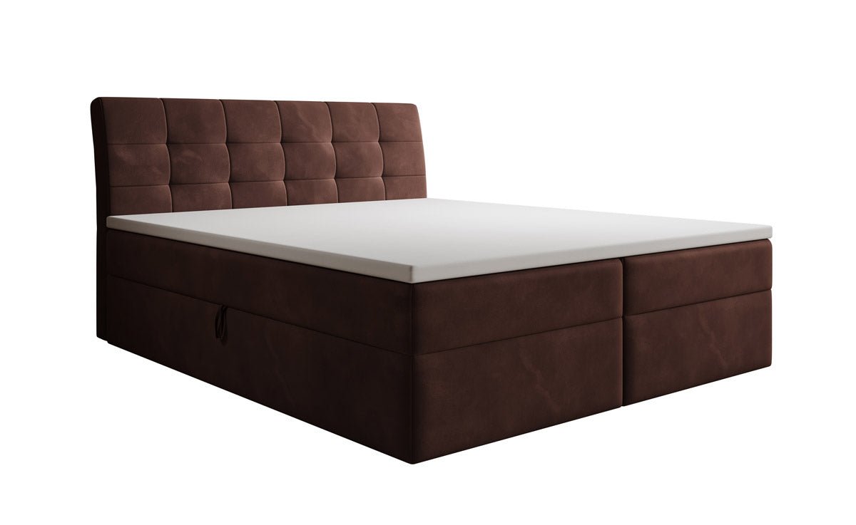Lit boxspring Amalia Velours avec espace de rangement