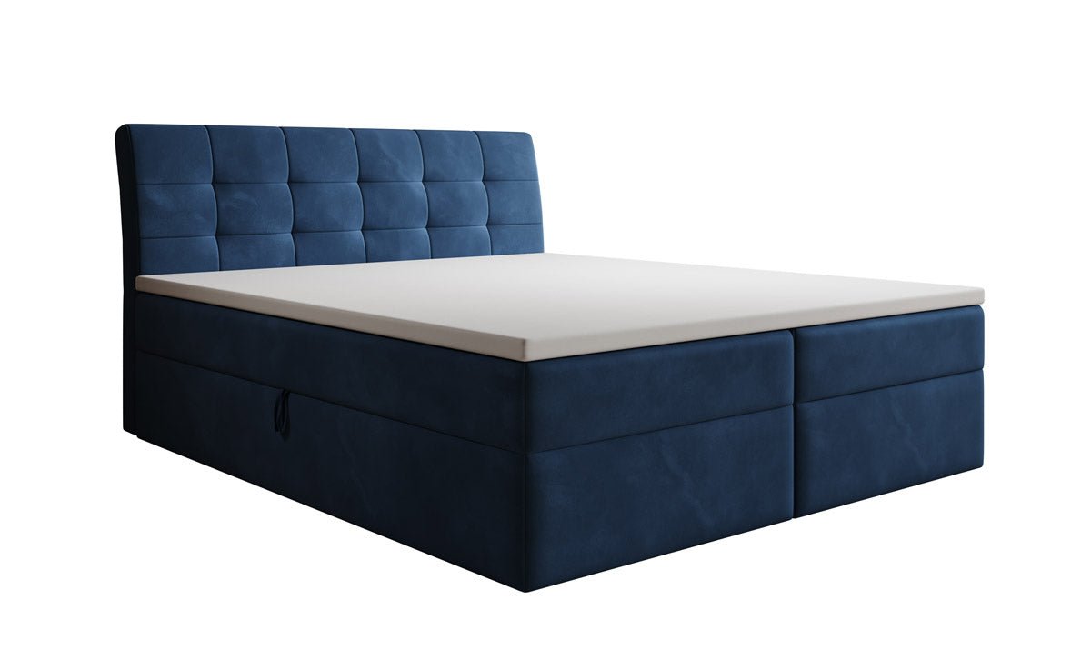 Lit boxspring Amalia Velours avec espace de rangement