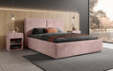 Designer Polsterbett Elara in Cord mit Stauraum