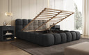 Designer Polsterbett Boston Bouclé mit Stauraum