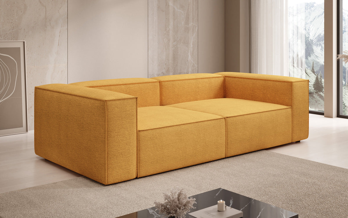Designer Sofa Lesley 3 Sitzer in Strukturstoff