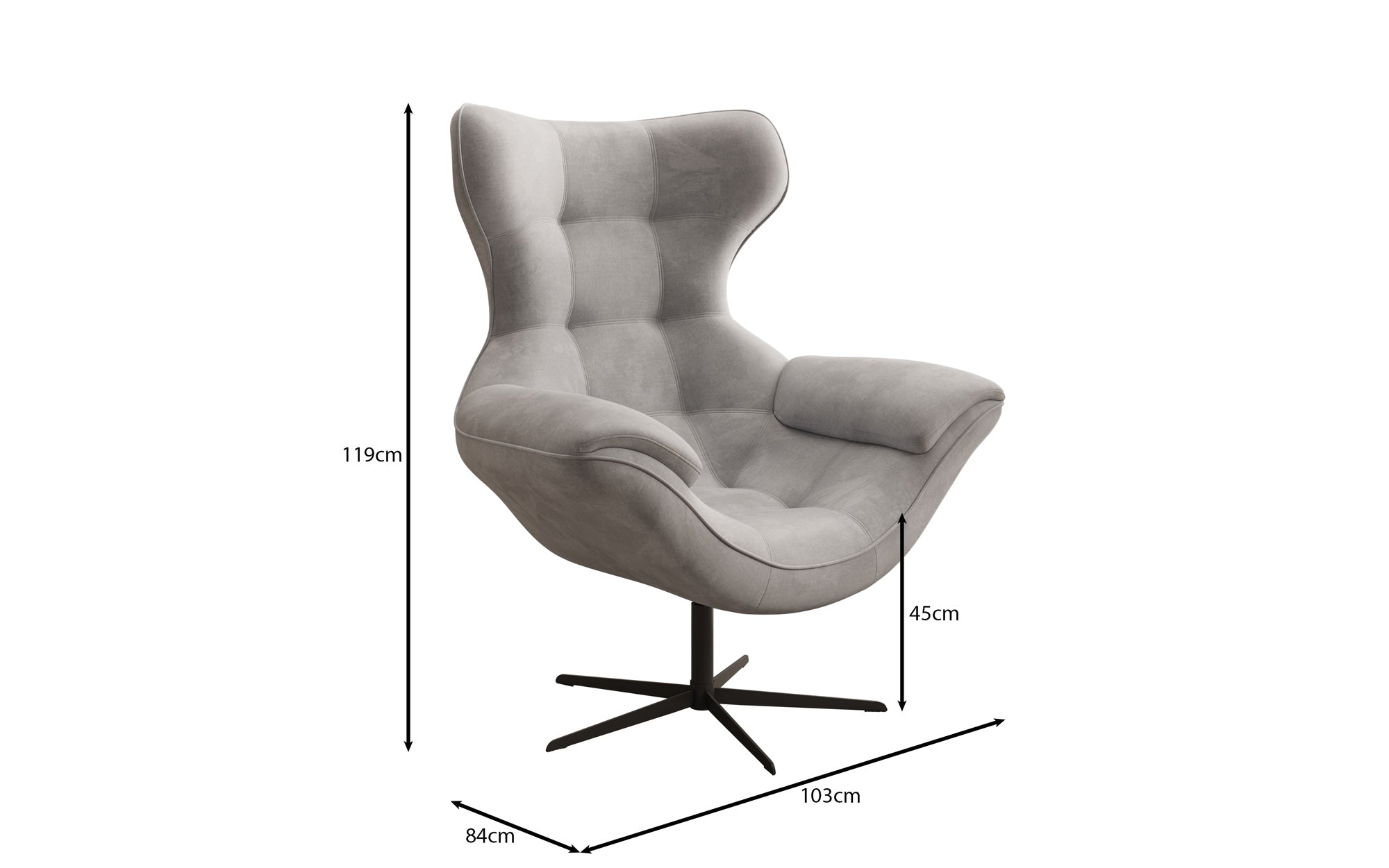 Designer Sofa-Sessel Aurelio in Samt
