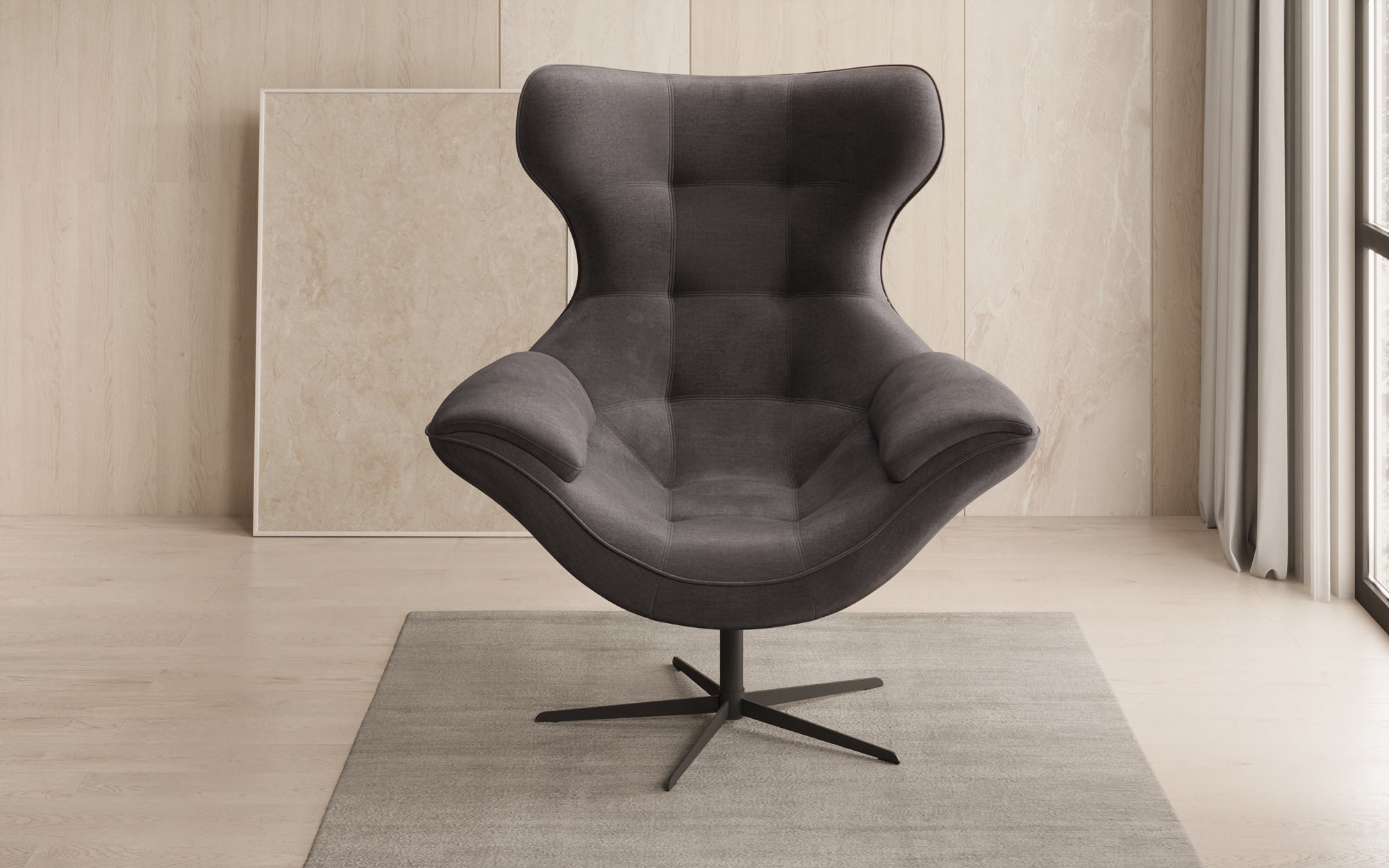 Designer Sofa-Sessel Aurelio in Samt