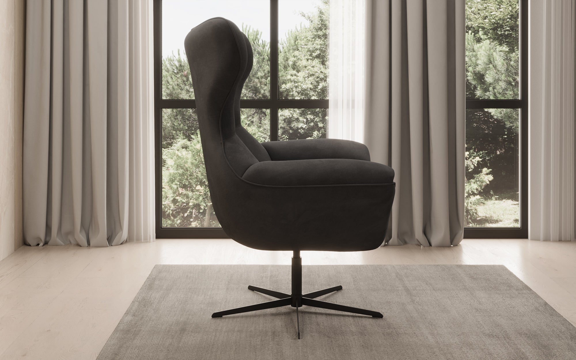 Designer Sofa-Sessel Aurelio in Samt