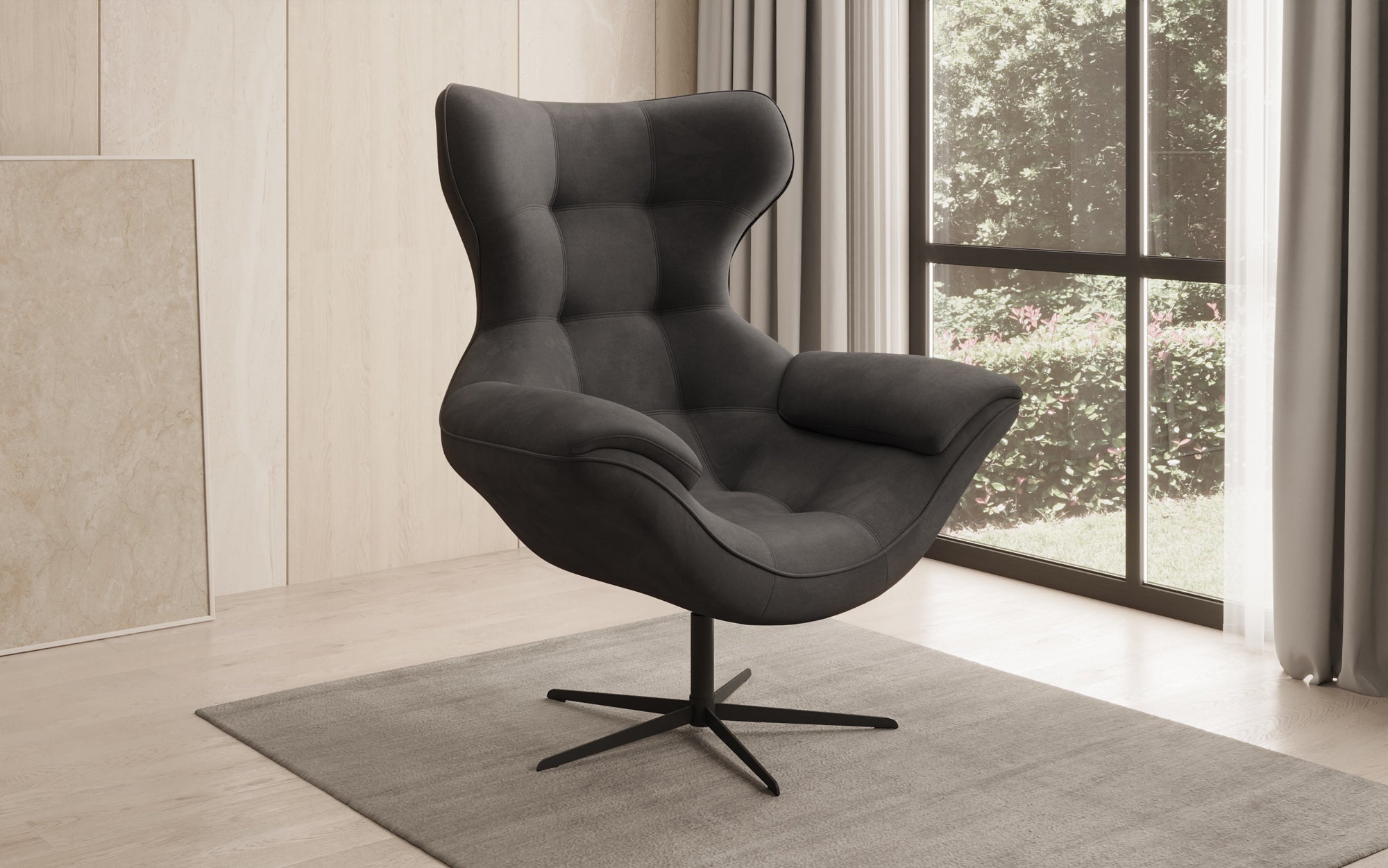 Designer Sofa-Sessel Aurelio in Samt