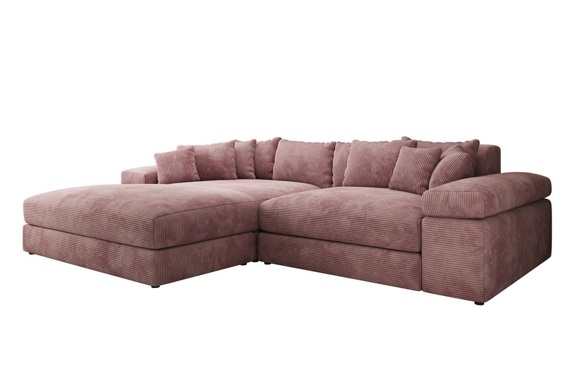 Designer Sofa Bernardo mit breiter Ottomane in Cord