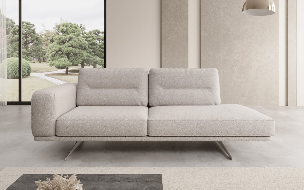 Designer Sofa-Chaiselongue Torino in Bouclé