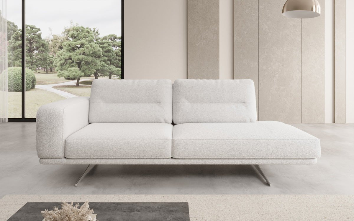 Designer Sofa-Chaiselongue Torino in Bouclé