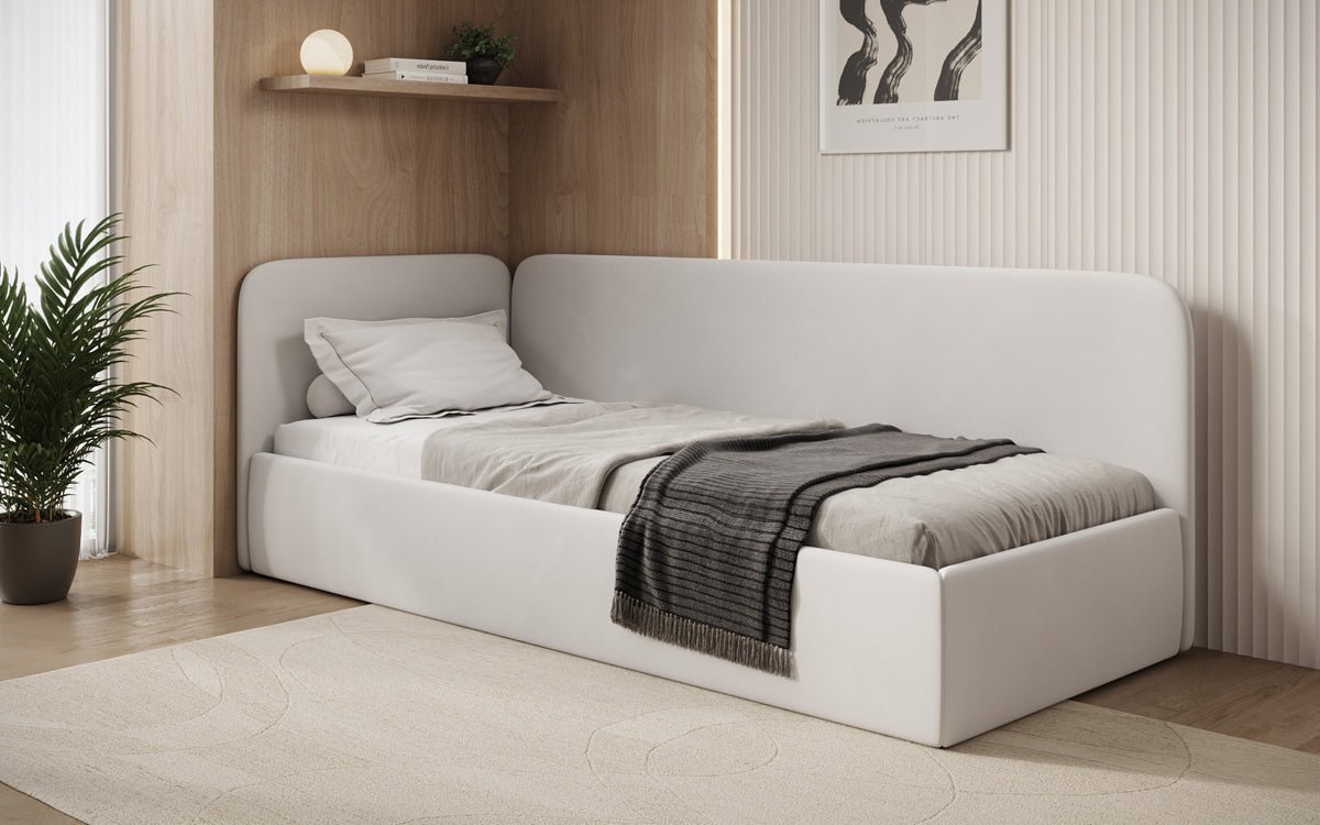 Designer Polsterbett/Gästebett/Sofa Cleo mit Stauraum