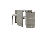 Balkonset Bob - in wahlweise schwarzem oder grauem Rattan