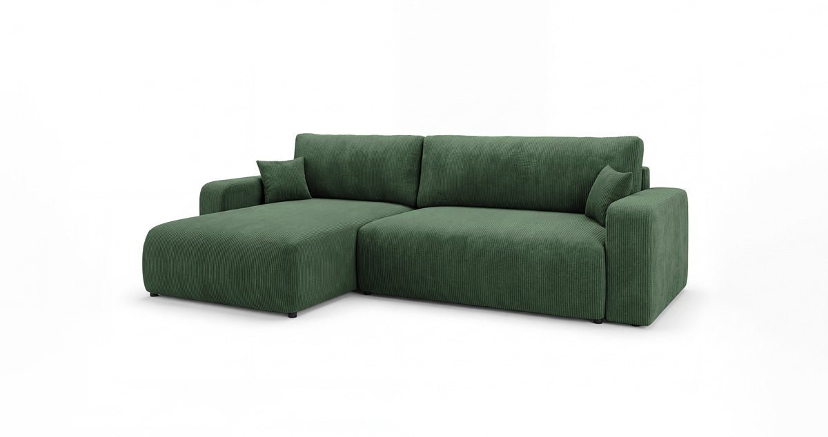 Designer Sofa Noma mit Schlaf- und Klappfunktion in Cord