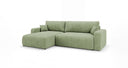 Designer Ecksofa Noma mit Schlaf- und Klappfunktion in Cord