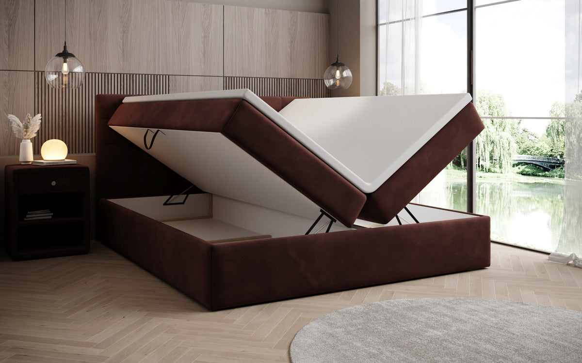 Boxspringbett Lux Samt mit Stauraum