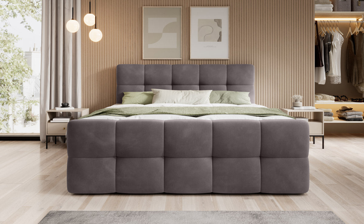 Boxspringbett Cozy Samt mit Stauraum